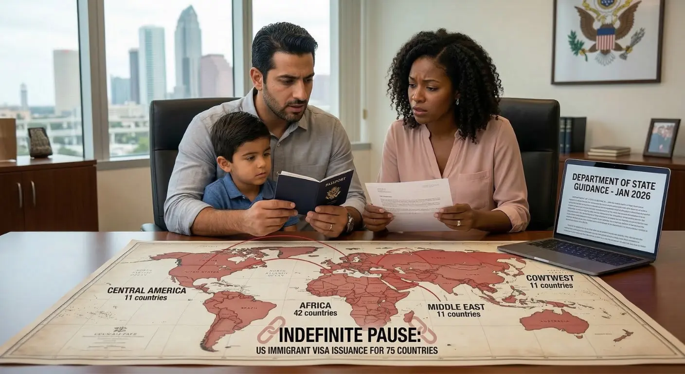 Indefinite Pause - The US Immigrant Visa Ban affecting 75 Countries - Ragheb Immigration Lawyer
