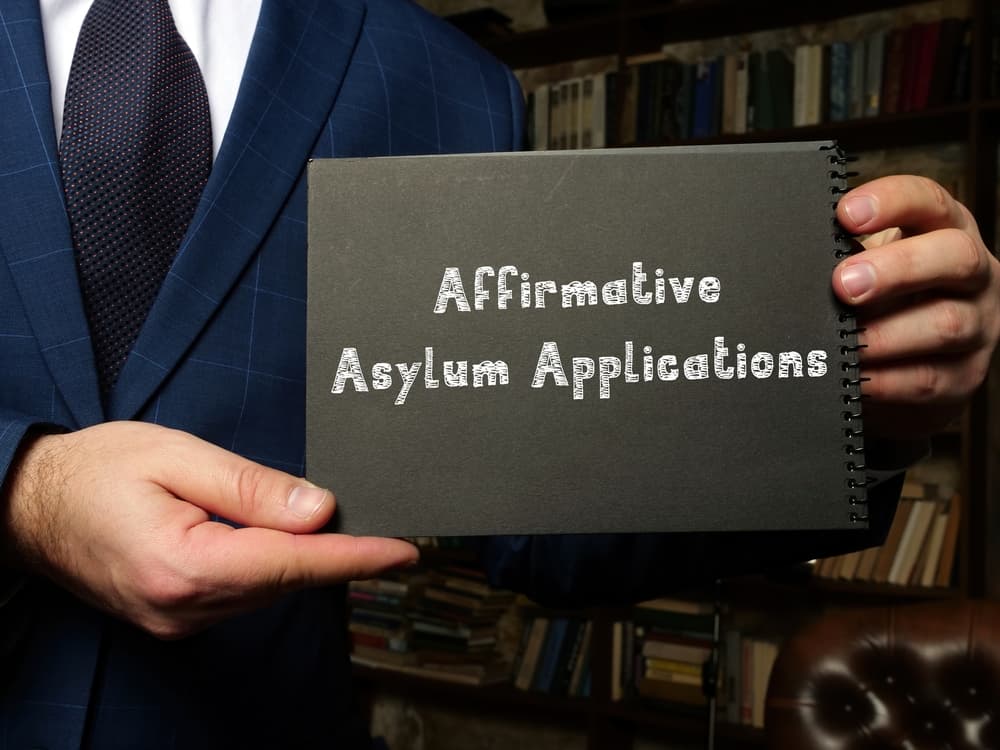 Affirmative Asylum Applications inscription on the page.
