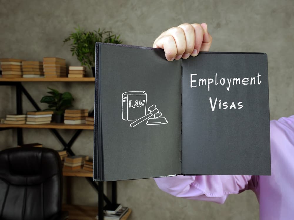 Employment Visas written on the sheet.